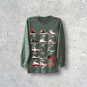 NWOT Men’s Retro Kicks Long Sleeve Tee Shirt